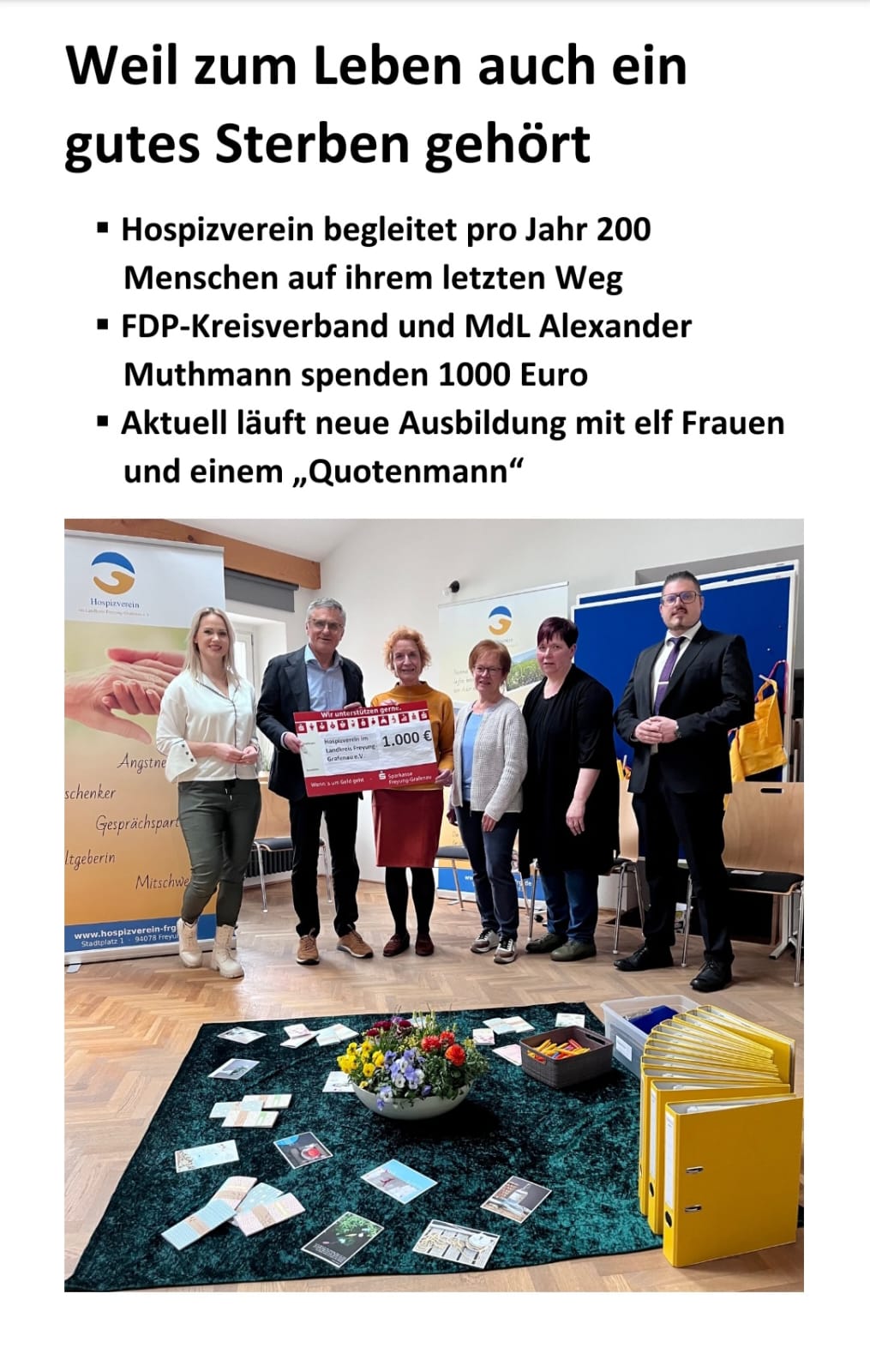 Weil zum Leben auch ein gutes Sterben gehört