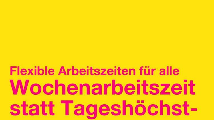 Wochenarbeitszeit statt Tageshöchstarbeitszeit