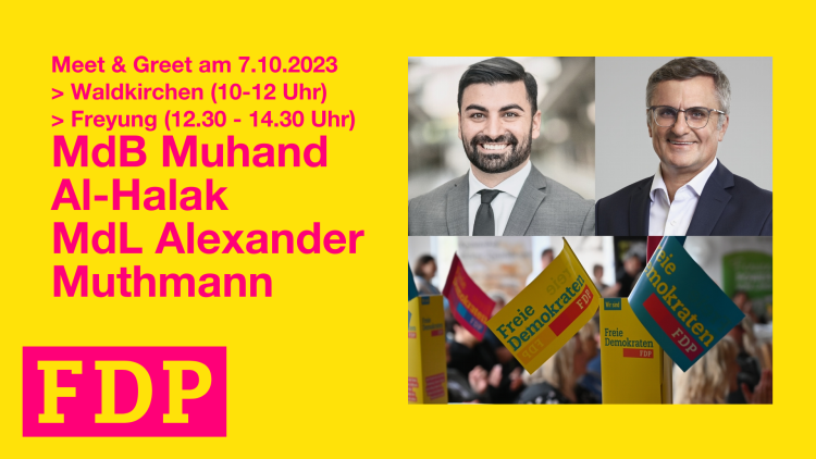 Infostände der FDP FRG in Waldkirchen und Freyung