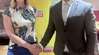 Doppelspitze im Kreisverband der FDP Freyung-Grafenau